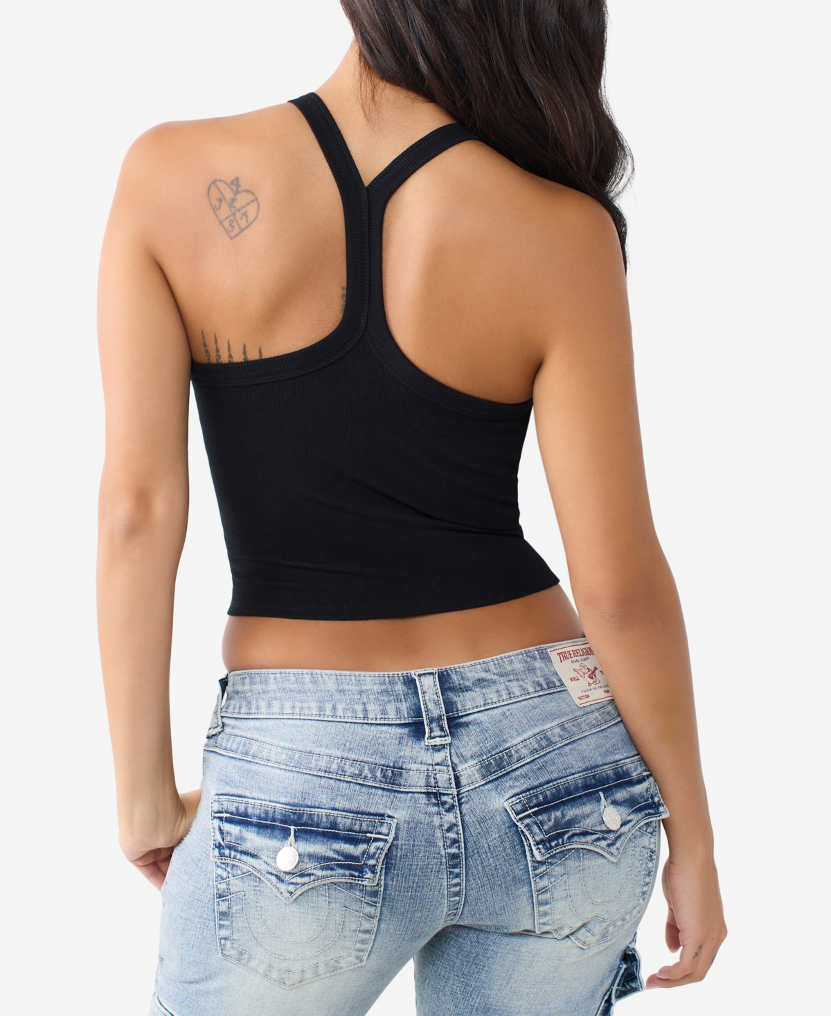 True Religion Women's Buddha Classic Racerback Tank Top