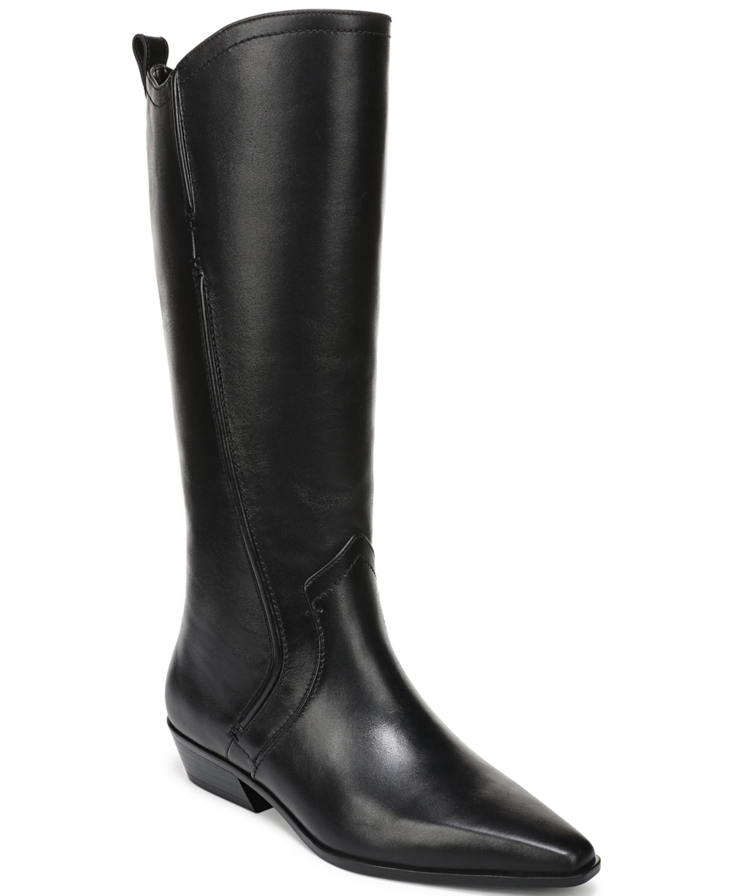 Женские ботинки 27 EDIT Naturalizer Brooke Narrow Calf Western Zipper Tall, цвет: Чёрный кожаный — фото 1