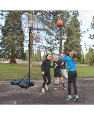 Portable Basketball Hoop Stand with Wheels for Kids Youth Adjustable Height 5.4ft - 7ft Use for Indoor Outdoor Basketball Goals Play Set