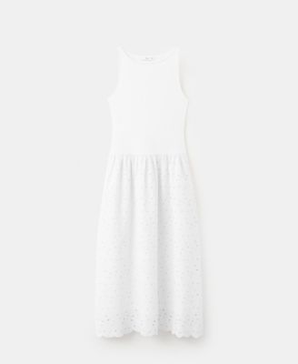 Women's Openwork Embroidery A-Line Dress