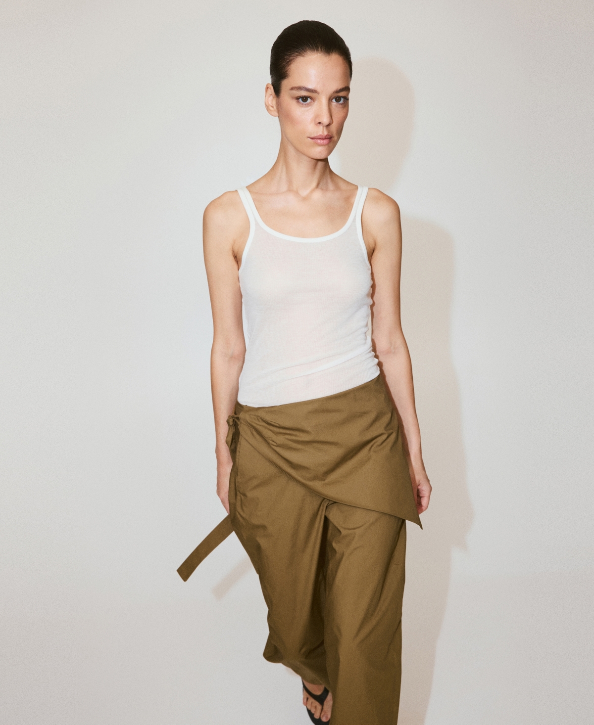 Mango Women's Straight Leg Scarf Pants