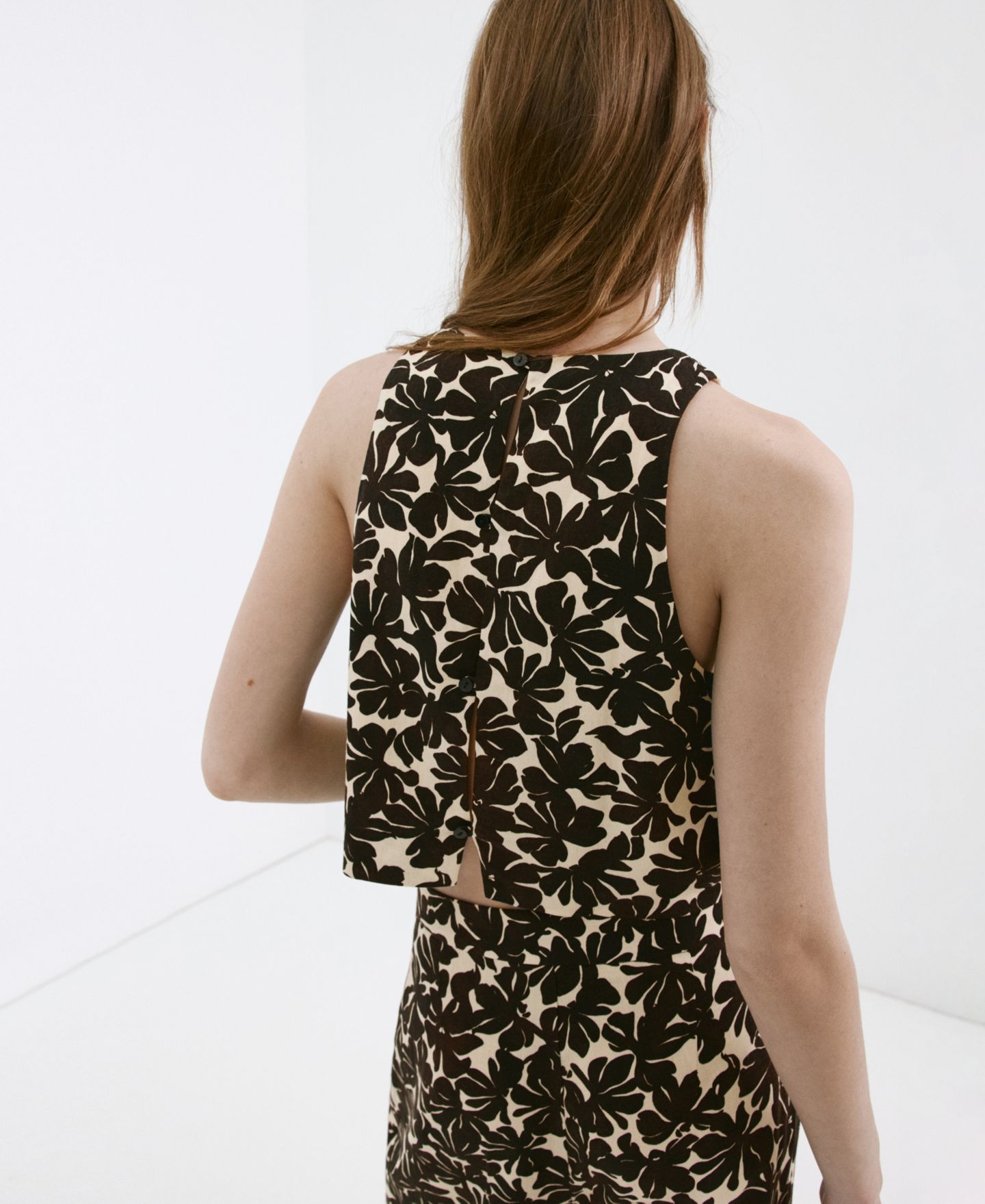 Женский топ Mango Floral Print, цвет: Экрю — фото 3