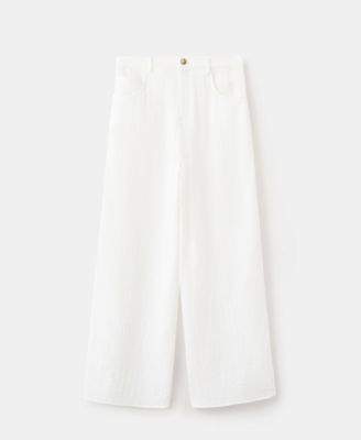 Women's Straight Mid-Rise Double Gauze Pants