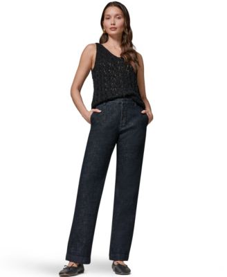 denim dress trousers for women Women's Pants & Back welt pockets. womens dresses SIZE:US|6 Illusion-Cut-Out High-Neck Long Prom Joe's jeans