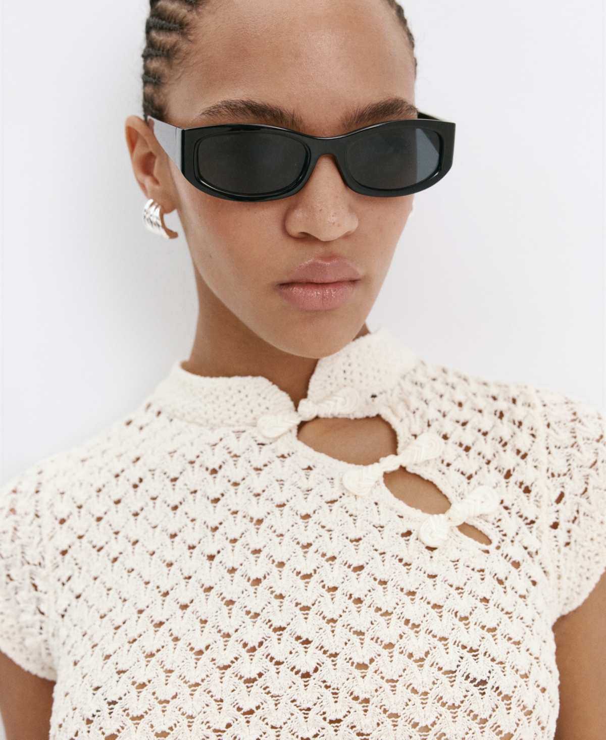 Mango Women's Openwork Knit Top