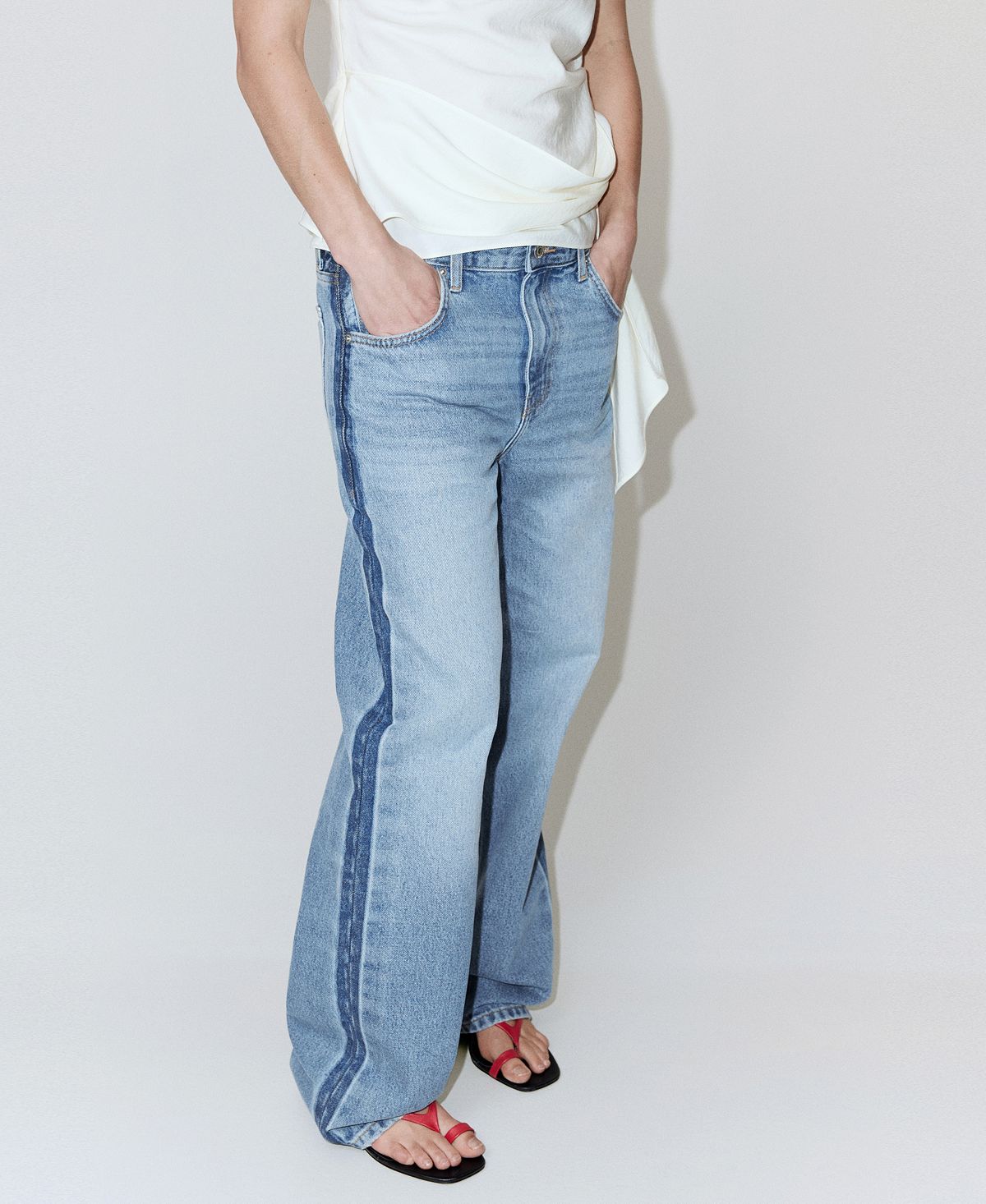 Mango Women's Low-Rise Straight Jeans view 8 — MAYCSS fashion products