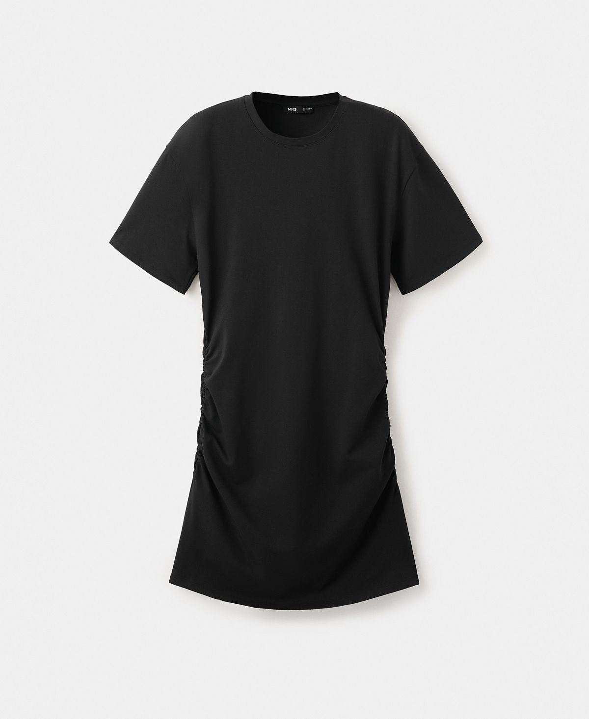Mango Women's Gathered Sides Cotton Dress view 1 — MAYCSS fashion products
