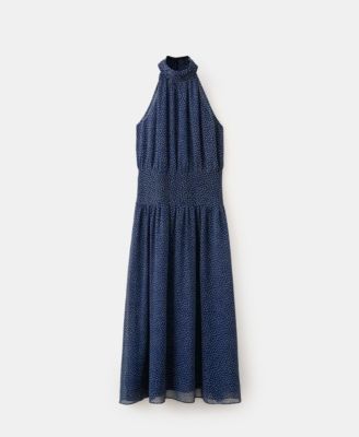 Women's Polka-Dot Halter Dress