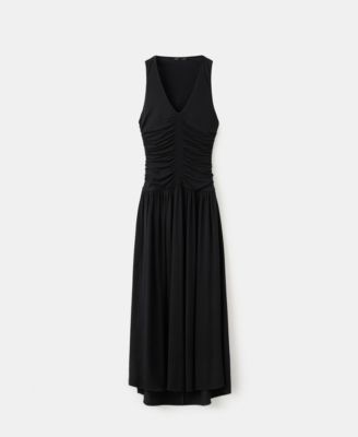 Women's Shirred Long Dress
