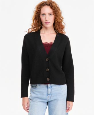 Women's 3 Button V-Neck Cardigan
