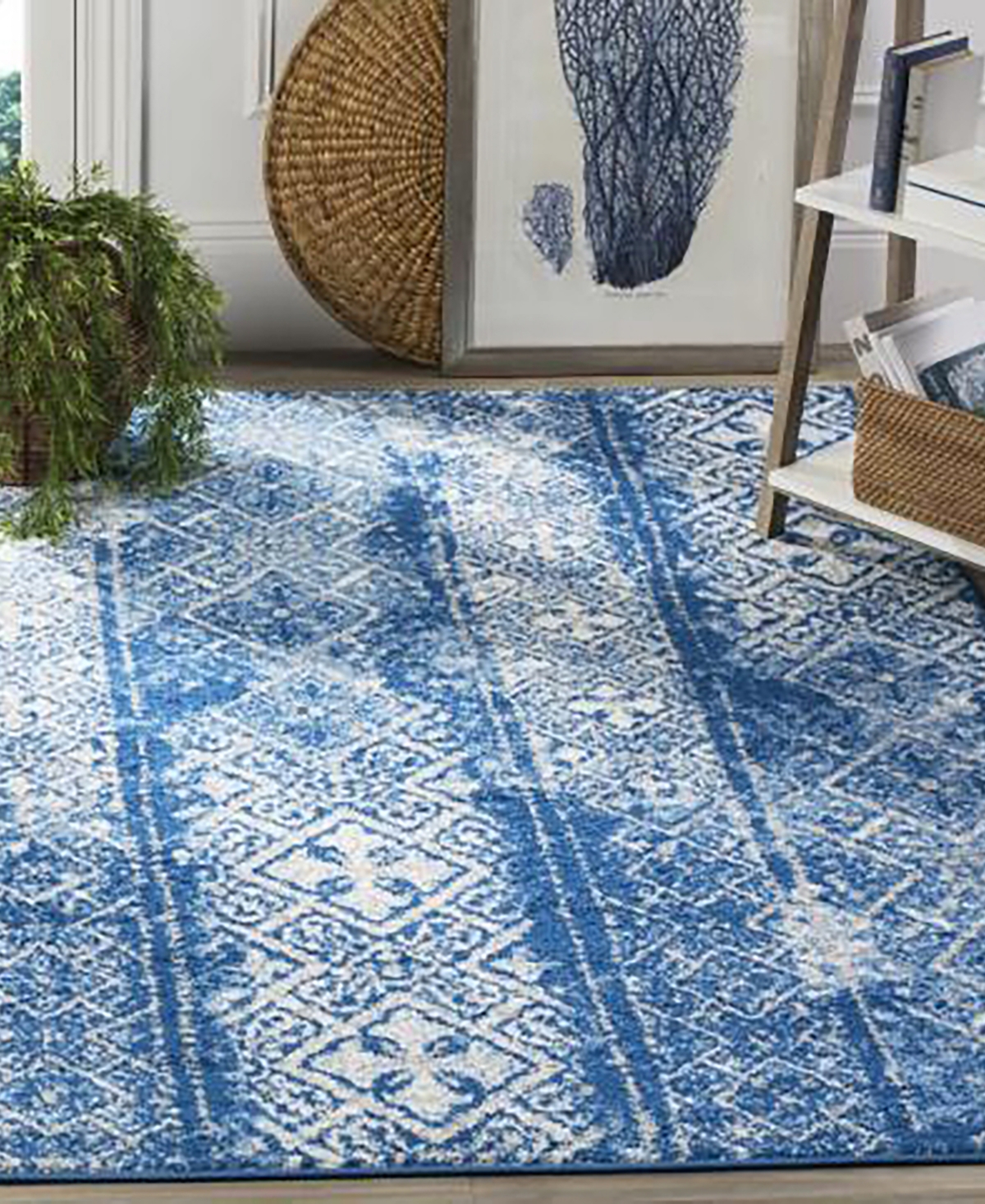 Safavieh Adirondack Silver and Blue 5'1" x 7'6" Area Rug