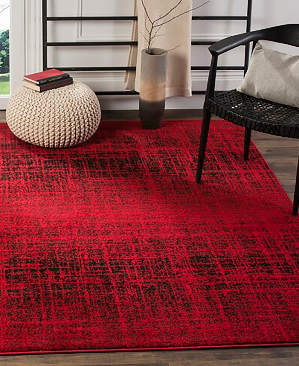 Safavieh Adirondack Red and Black 5'1" x 7'6" Area Rug