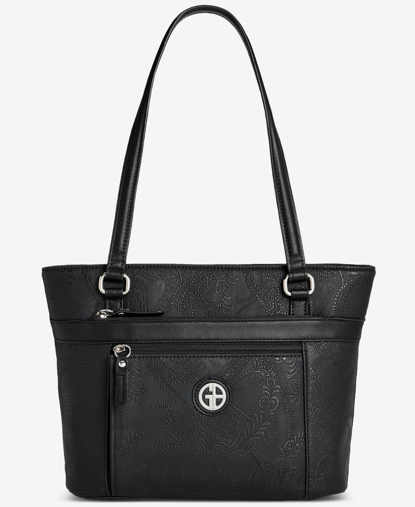 Женская сумка Giani Bernini Paisley Deboss Promo Tote, цвет: Чёрный — фото 1