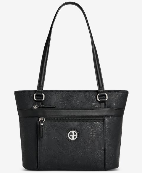 Женская сумка Giani Bernini Paisley Deboss Promo Tote, цвет: Чёрный