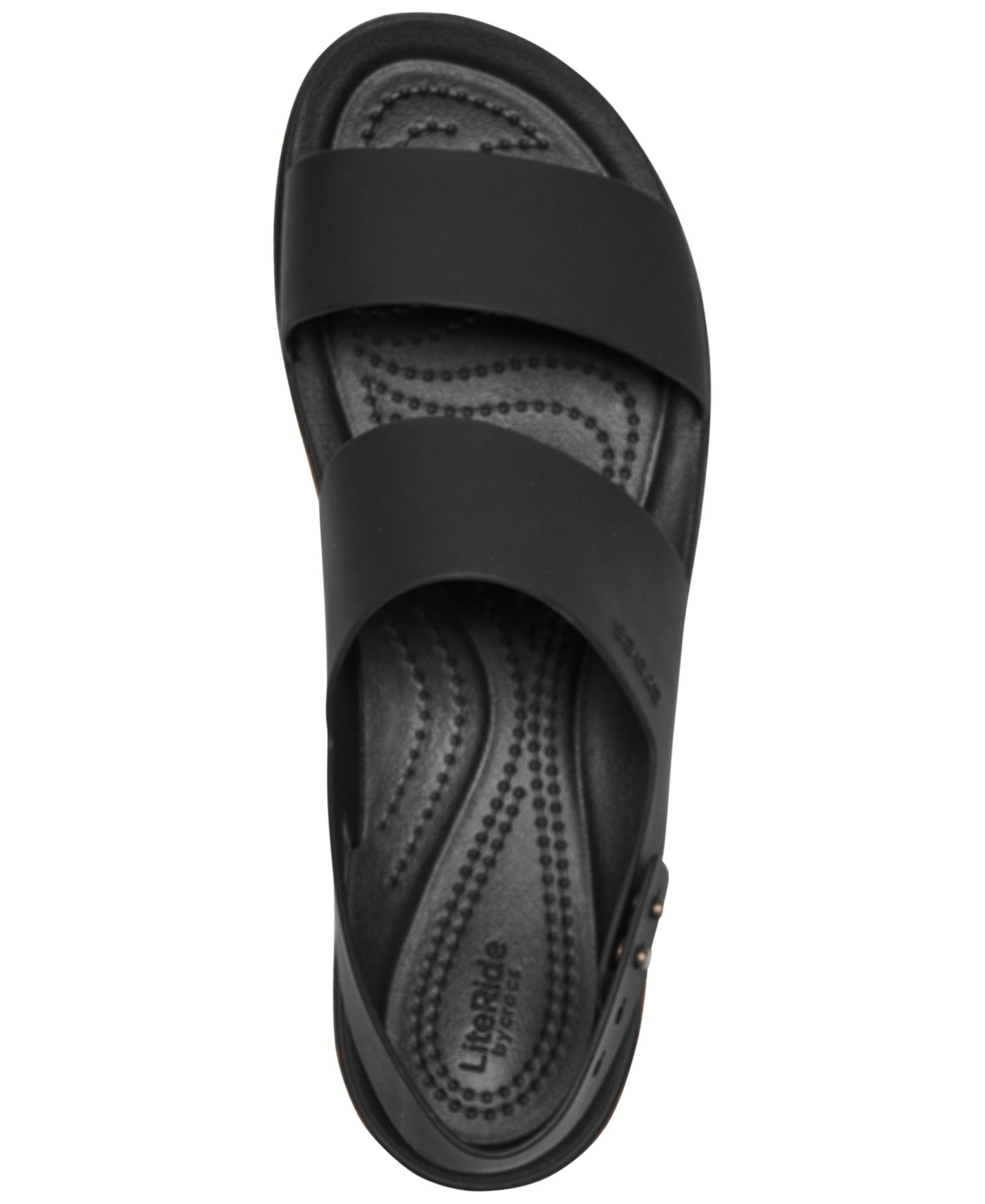 Женские сандалии Crocs Brooklyn Cork Low Wedge, цвет: Чёрный — фото 5
