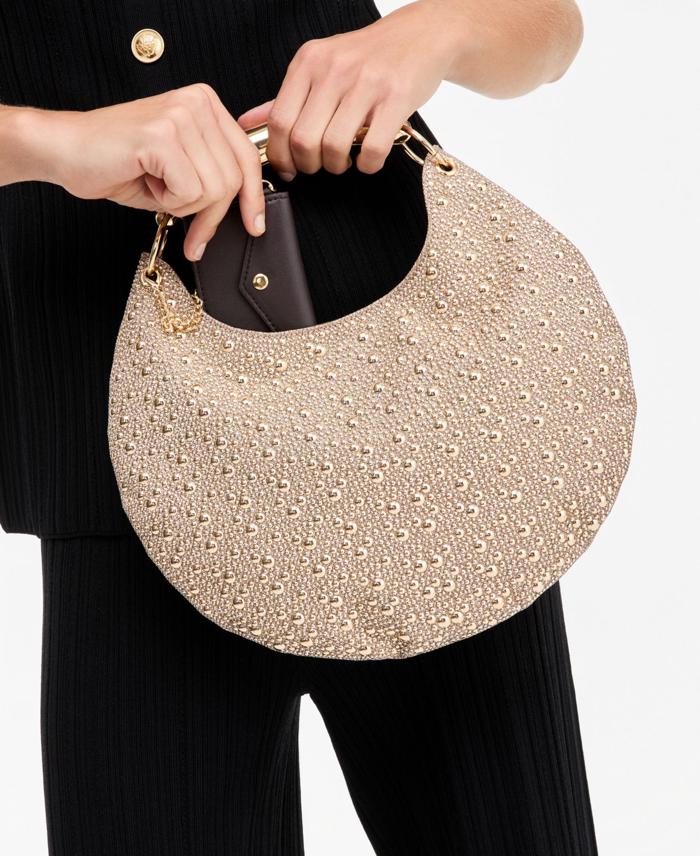 Женская сумка I.N.C. International Concepts Eedenn Bloom Studded Hobo, цвет: Золотой — фото 5