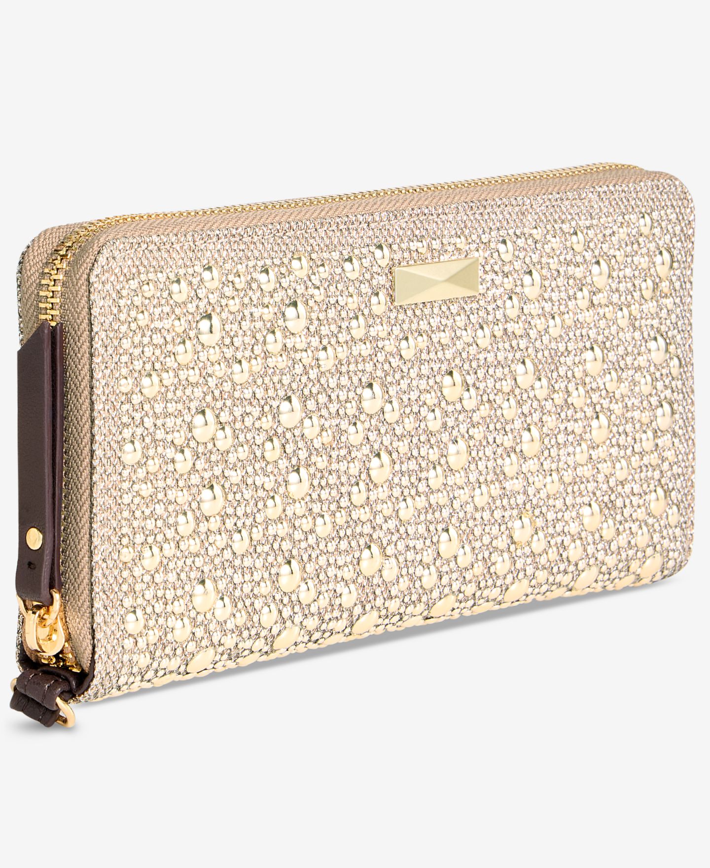 Женский кошелёк I.N.C. International Concepts Hazell Bloom Studded Zip-Around Wallet, цвет: Золотой — фото 5