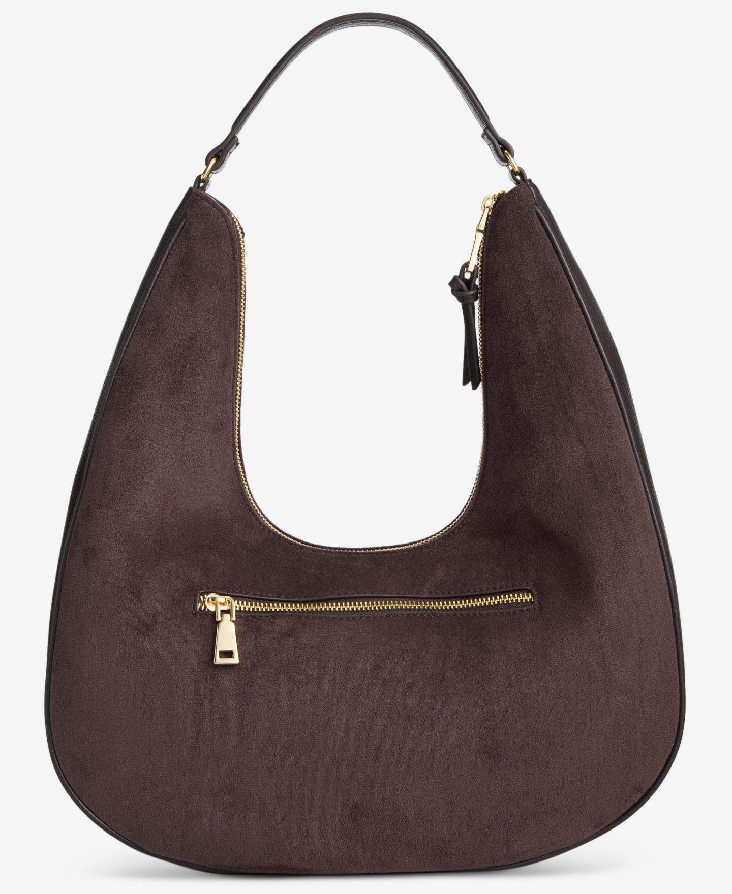 Женская сумка I.N.C. International Concepts Kyel Faux Suede Studded Hobo, цвет: Шоколадный сливовый — фото 3