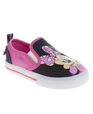 Toddler Girls Mouse Slip On Canvas Sneakers Casual Ready Comfort Fit