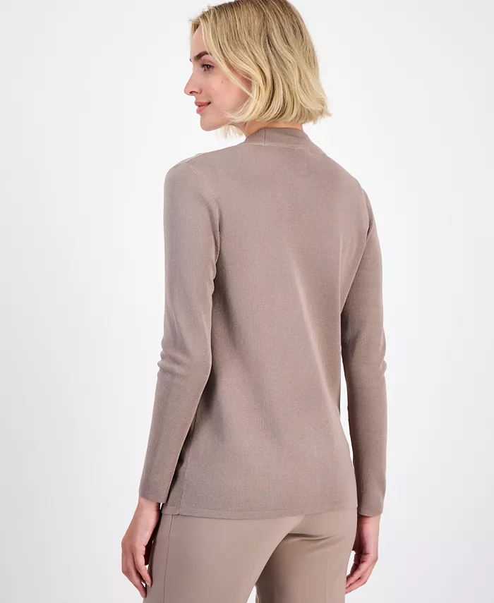 Women's Fine Rib Open-Front Malibu Cardigan - thumbnail 2