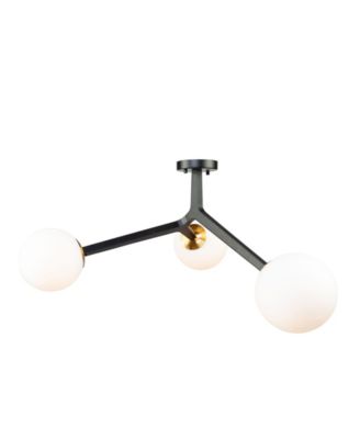Ravello 38" Metal 3-Light Semi-Flush Mount