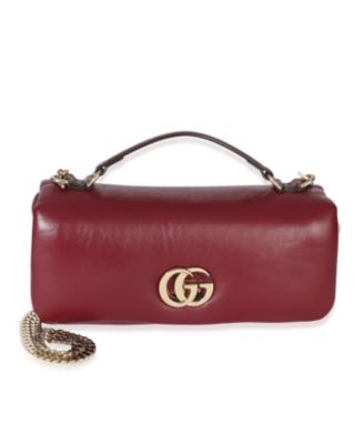 Red Lambskin GG Milano Small Top Handle Shoulder Bag