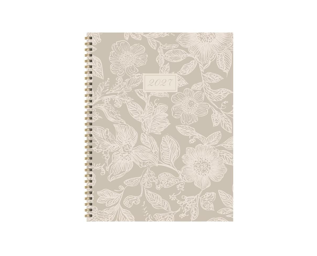 Tf Publishing Paper Goods 2027 Cream and Taupe Large Weekly Monthly Planner
