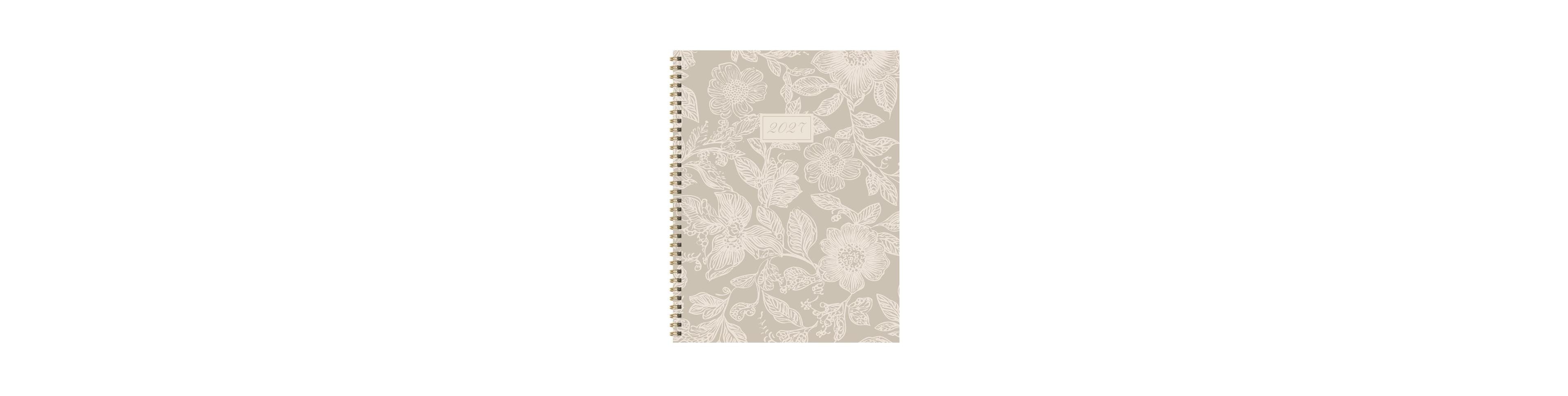Tf Publishing Paper Goods 2027 Cream and Taupe Large Weekly Monthly Planner