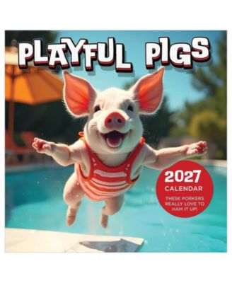 2027 Playful Pigs Wall Calendar