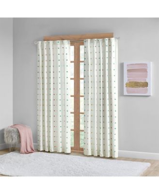 Cotton Jacquard Pom Pom Curtain Panel