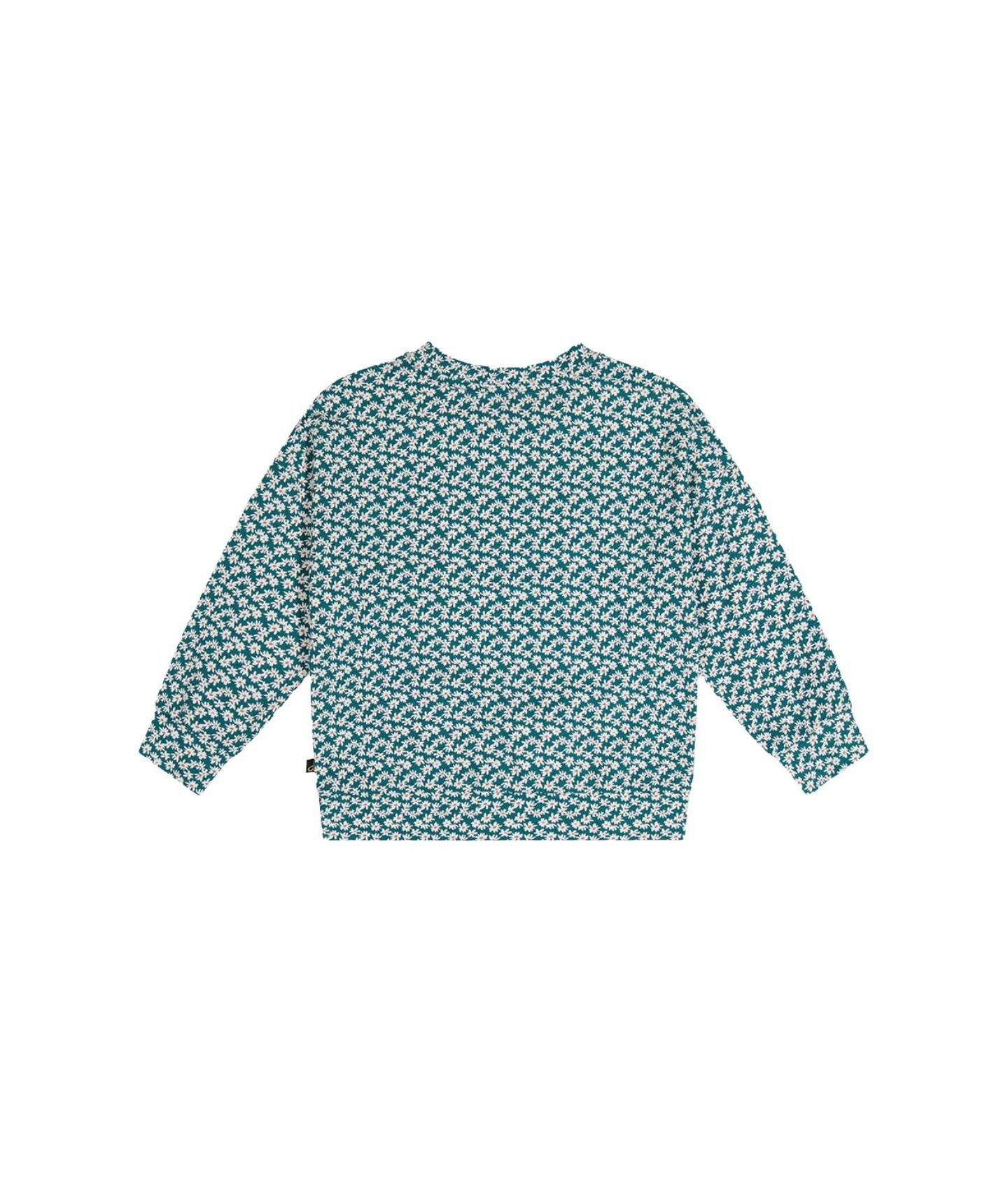 Футболка Deux par Deux Printed Jersey Long Sleeve для девочек-малышей, цвет: Зелёный с принтом — фото 6