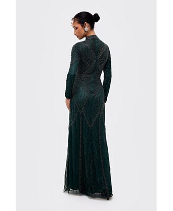 winter formal dresses long sleeves Sleeve | Long Sheer, Flowy & Lace Sleeve Dresses Suitable for daily casual wear HGps8w Women Elegant Velvet Maxi