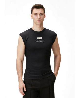 Men's Rib Tank Top with Patch Undershirts