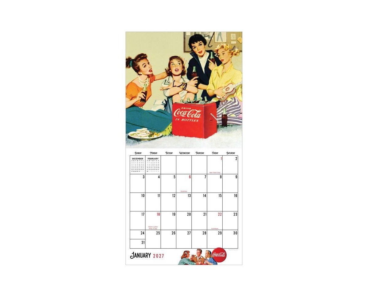 Tf Publishing Paper Goods 2027 Coca-Cola Mini Calendar