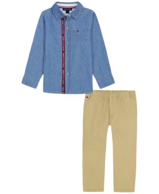 Toddler Boys' 2T-5T Long-Sleeve Shirt and Pants, 2-Piece Set