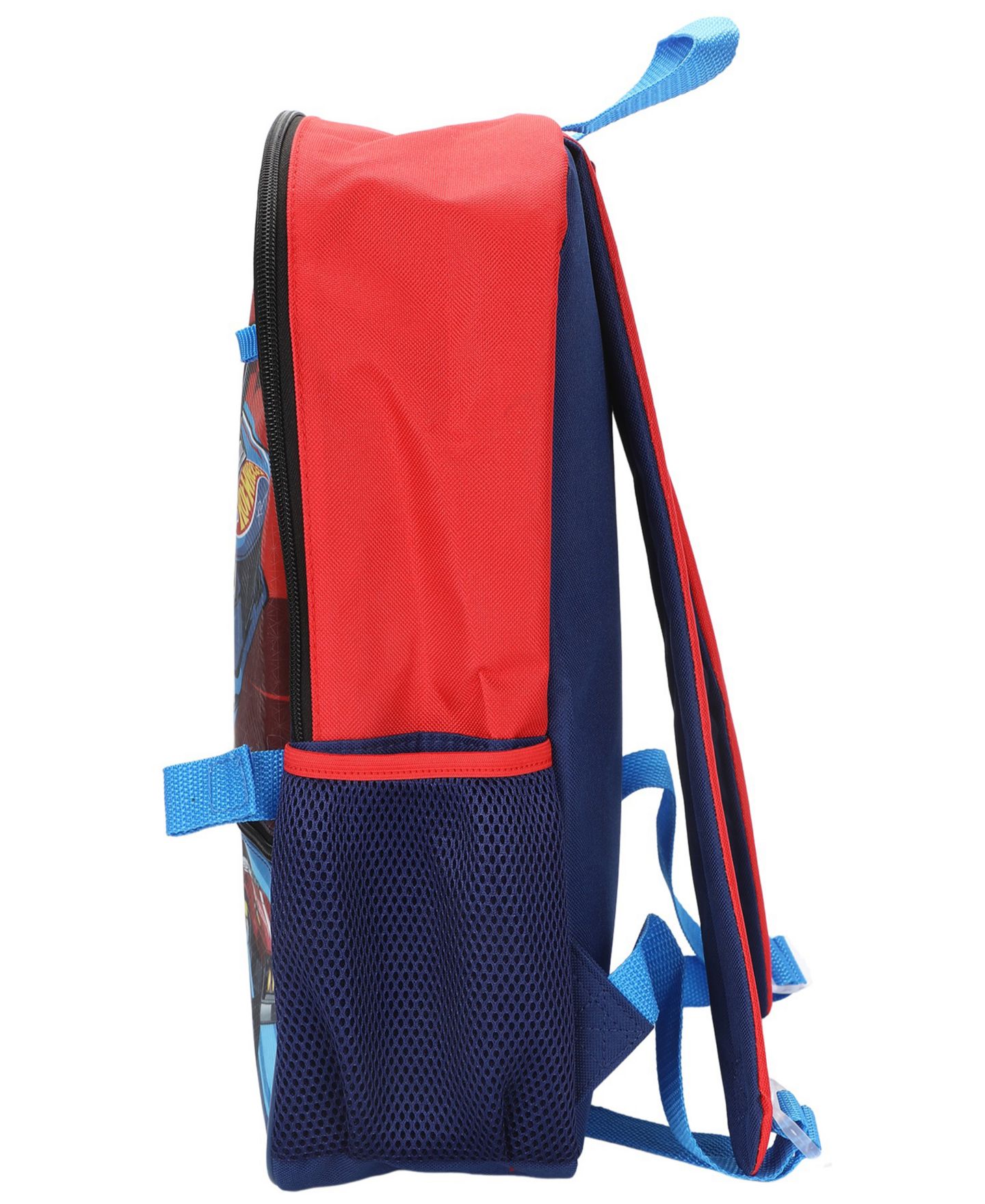 Детские сумки Bioworld Hot Wheels Backpack, Lunch Kit, Pencil Case, Key Chain and Carabiner, 5-Piece Set, цвет: Синий — фото 5