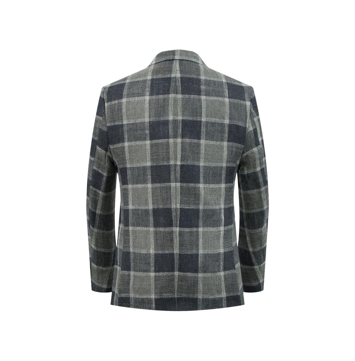 Elie Balleh Men's Slim Fit Big Plaid Sports Blazer