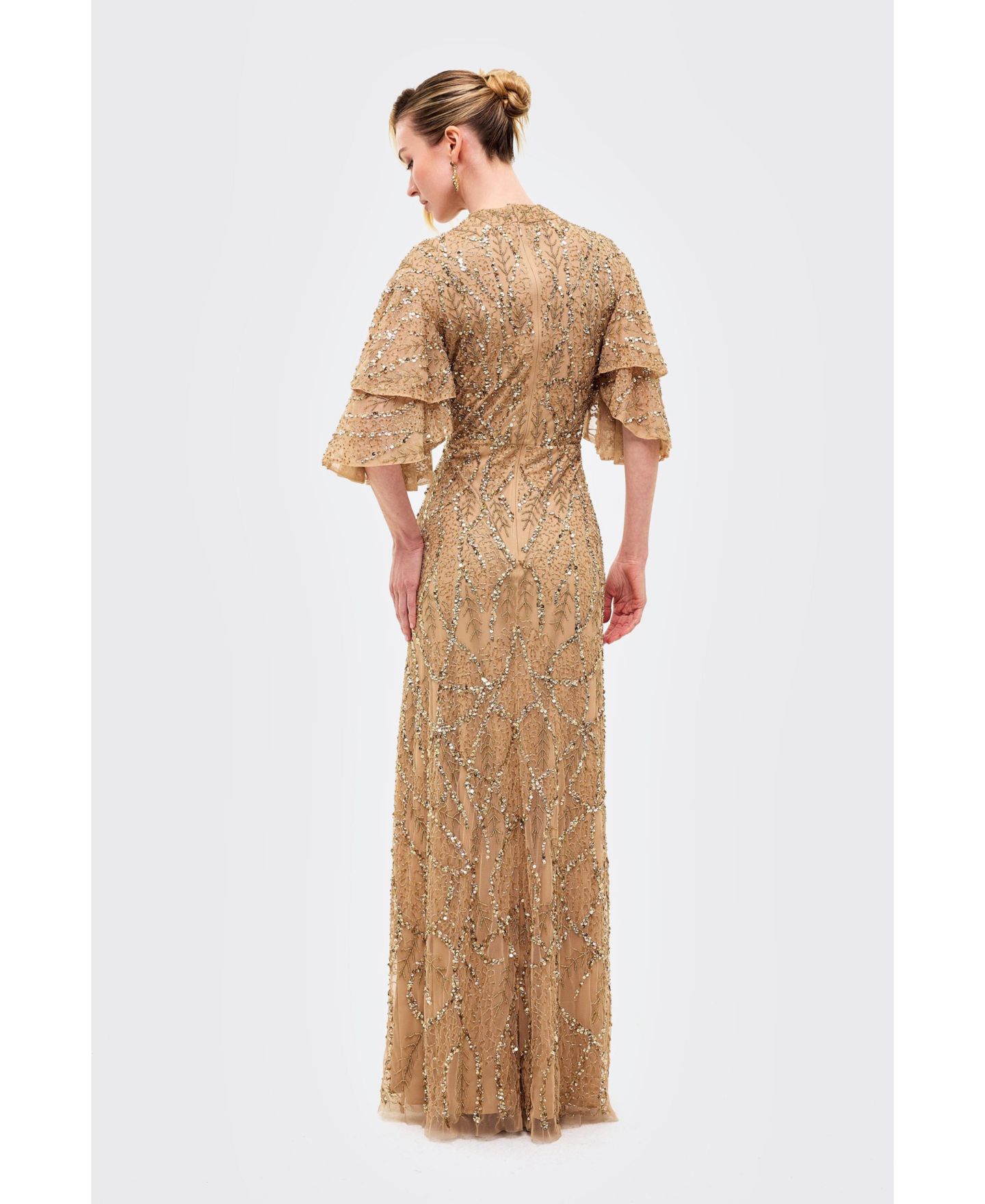 Женское платье BEAUUT Embellished Sequins Double Sleeves — фото 4