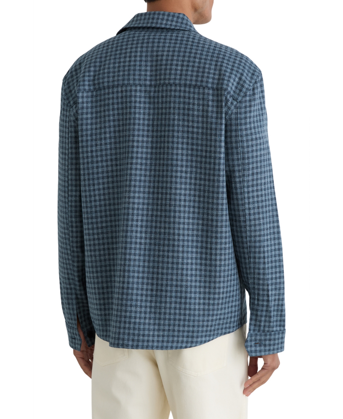 Reiss Men's Sever Linen Check Overshirt