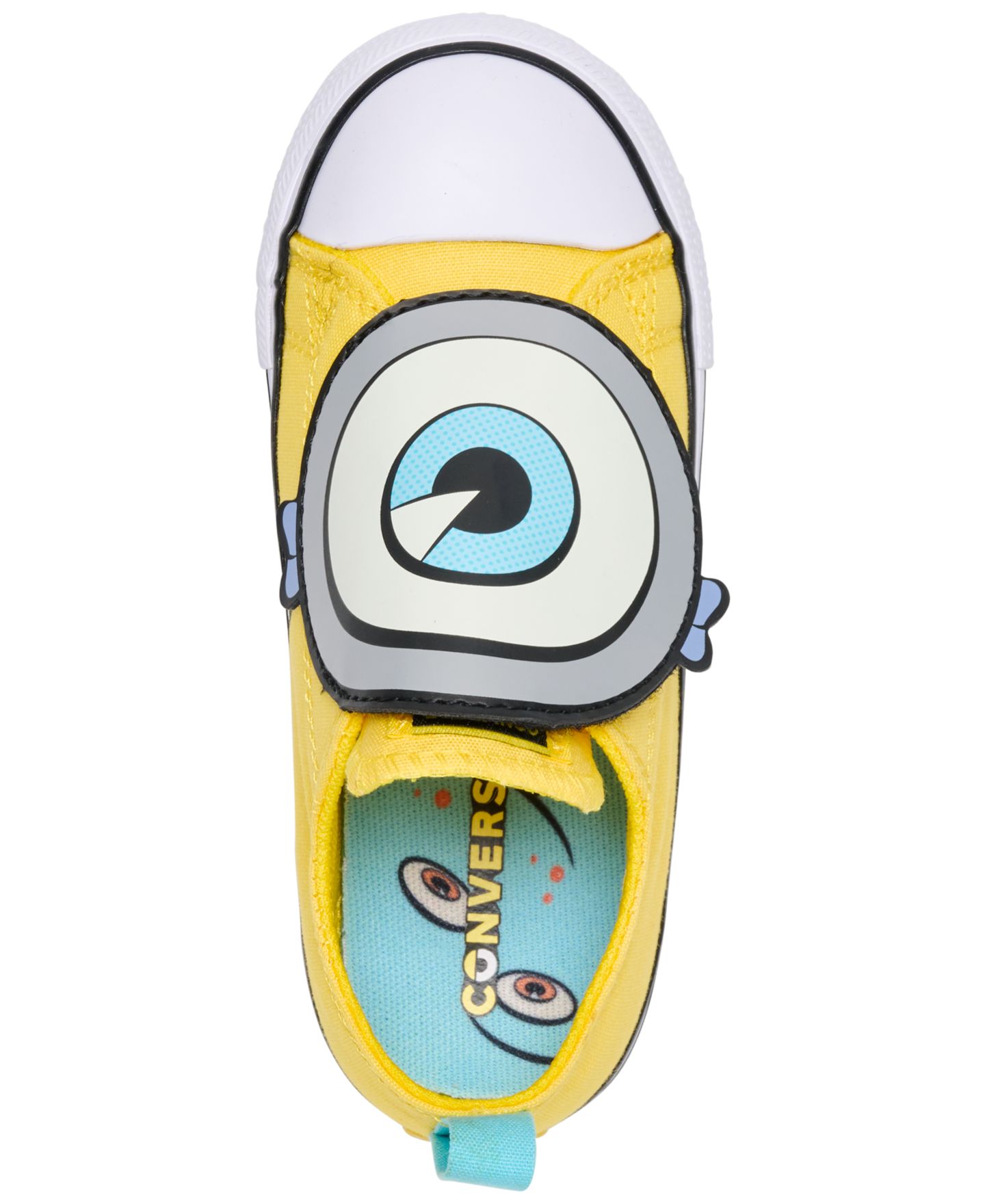 Детские кеды Converse Chuck Taylor All Star Minions EasyOn Ox на липучках, Finish Line, цвет: Жёлтый / Белый — фото 5