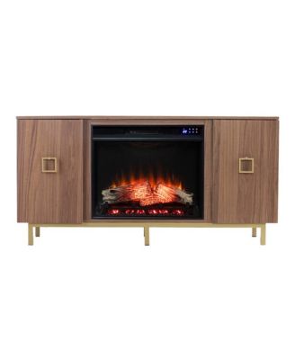 Yorkville Touch Screen Electric Fireplace w/ Media Storage