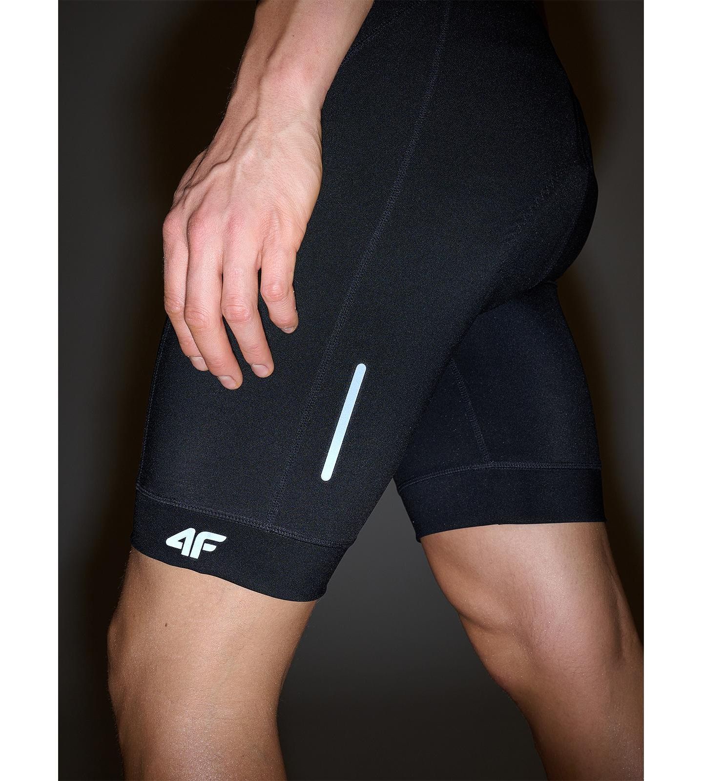 Мужские леггинсы 4F Short Cycling Leggings With Gel-Foam Insert And Suspenders, цвет: Глубокий чёрный — фото 10