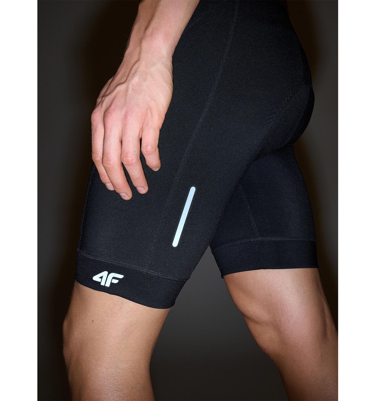 Men's Short Cycling Leggings With Gel-Foam Insert And Suspenders