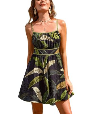 Women's Adventurous Spirit Tropical Mini Beach Dress