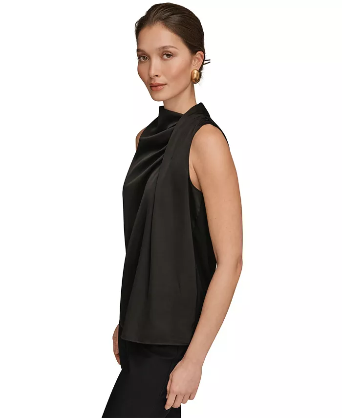 Women's Sleeveless Twist-Front Drape Blouse - thumbnail 10