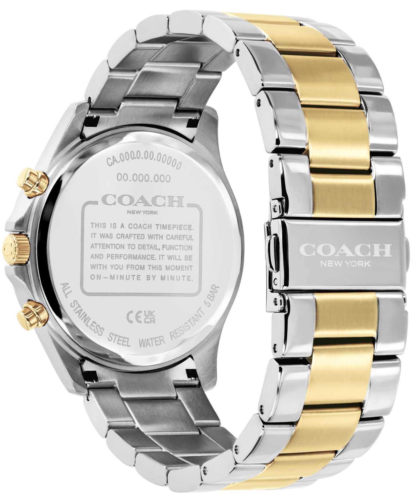 Мужские часы COACH Oliver Two-Tone Stainless Steel Bracelet Watch 41mm — фото 2