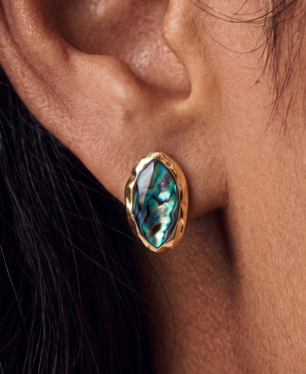 Ettika Abalone Luxe Mini Studs Earrings