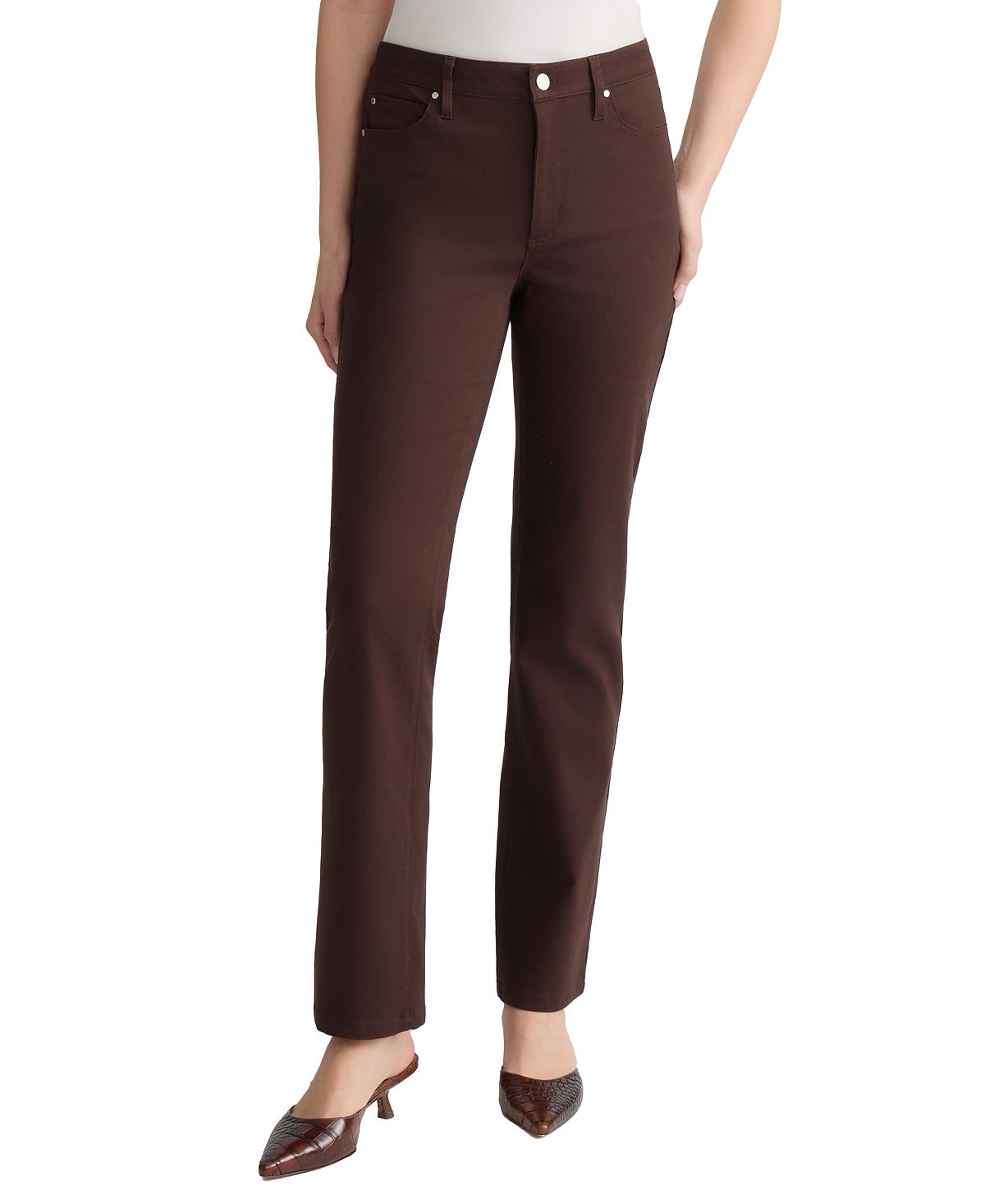 Jones New York Petite Lexington Straight-Leg Jeans view 1 — MAYCSS fashion products