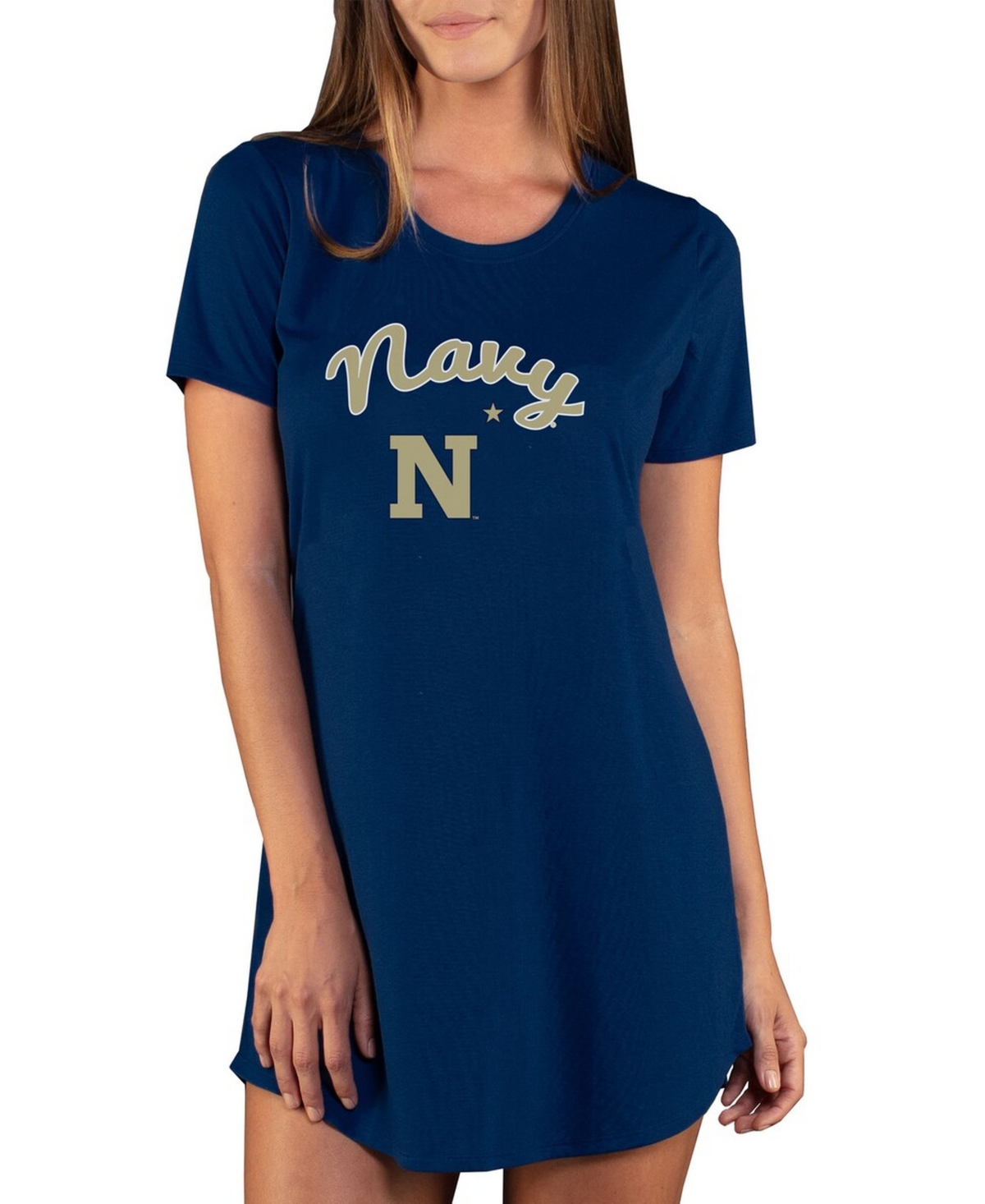 Concepts Sport Women's Navy Midshipmen Marathon Nightshirt