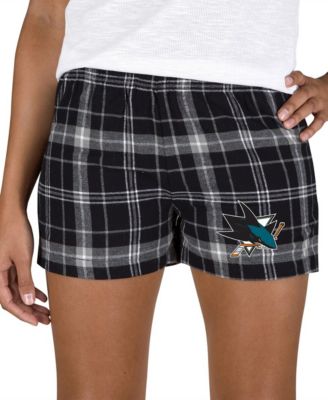 Women's Black/Gray San Jose Sharks Ultimate Flannel Shorts